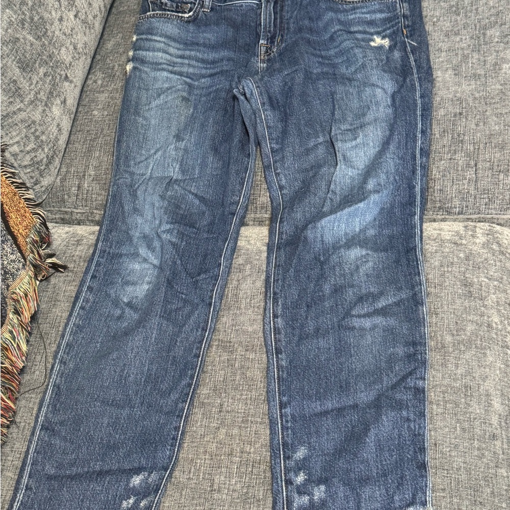 J Brand Blue Straight Leg Jeans with Natural Fading